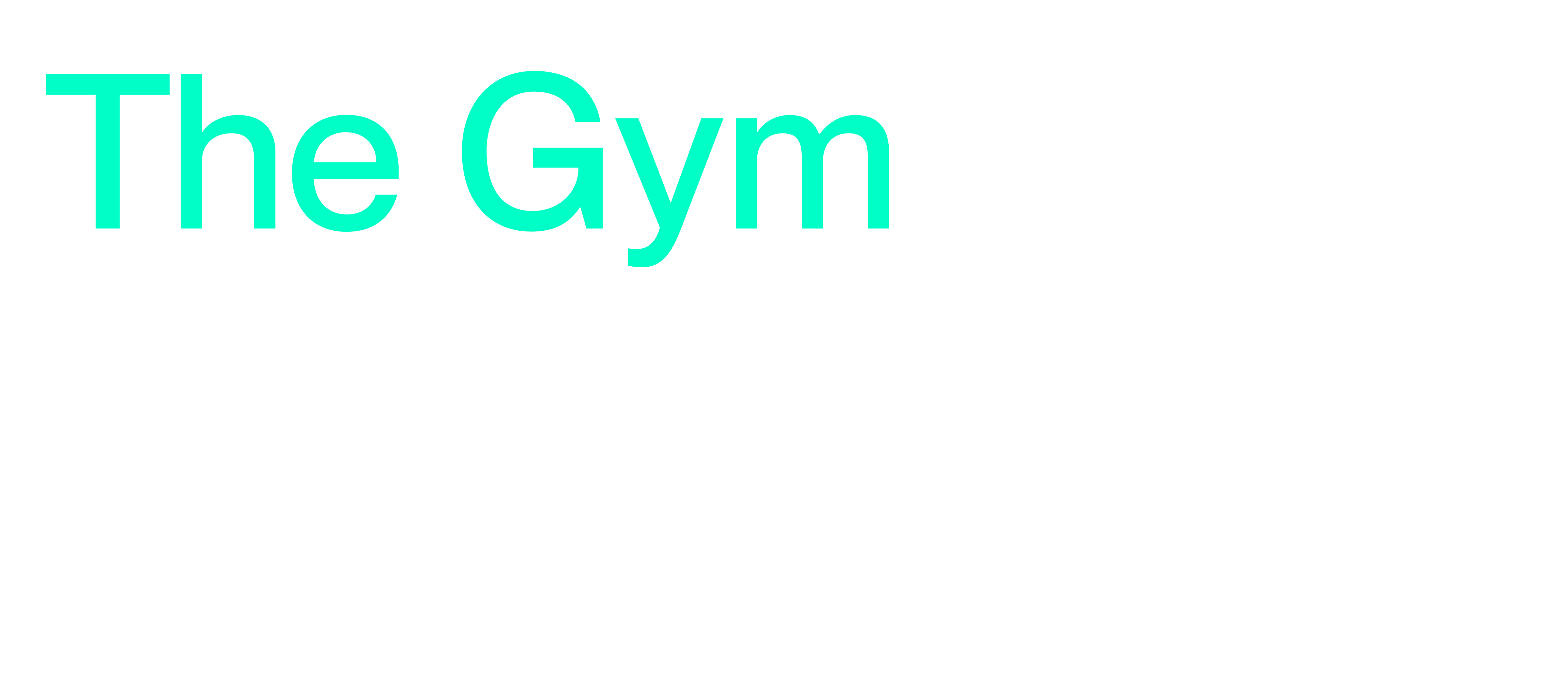 The Gym Real Estate Company_Logos in Colour_Bright Blue and White